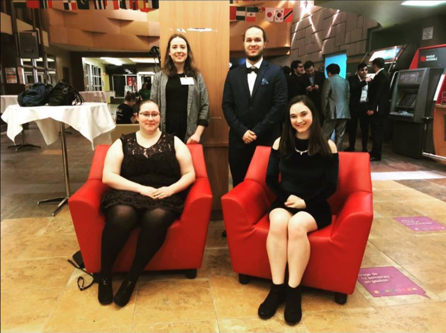Quatre étudiants au Colloque national de l’Association des clubs d’entrepreneurs étudiants du Canada francophone