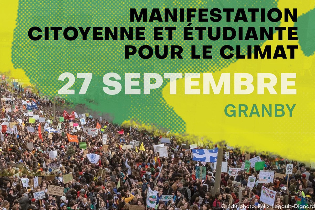 Manifestation citoyen et étudiante pour le climat, le 27 septembre 2019 - Granby