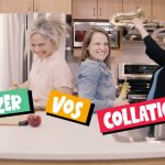 Trois femmes festive dans une cuisine avec les mots : Jazzer vos collations
