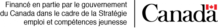 Logo de Service Canada avec mention du programme financé en partie par le gouvernement du Canada pour la Stratégie emploi et compétences jeunesse