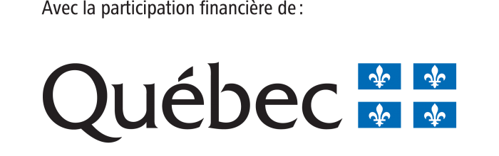 Logo de Services Québec avec mention de sa participation financière.