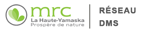 Logo de la MRC Haute Yamaska avec son slogan Prospère de nature division réseau DMS