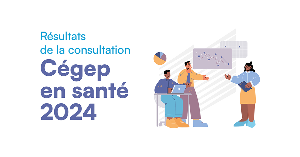 Visuel indiquant : Résultats de la consultation Cégep en santé 2024