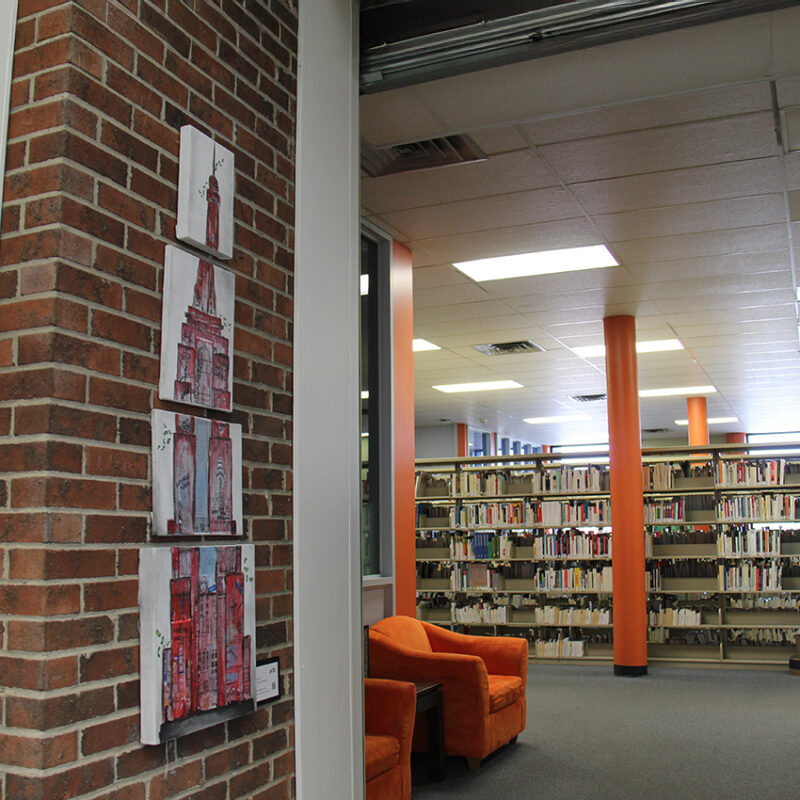 Vue intérieur d'une bibliothèque