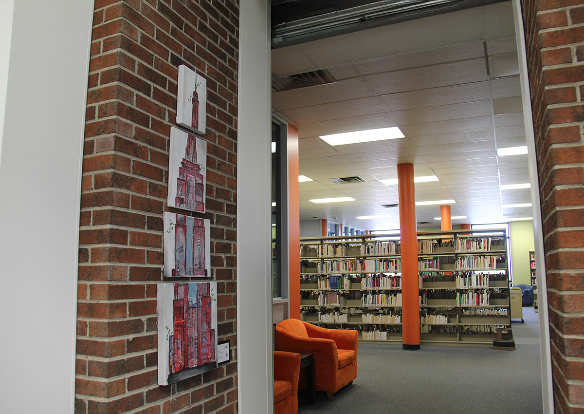 Vue intérieur d'une bibliothèque