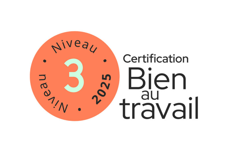 Pastille du niveau 3 de la certification Bien au Travail