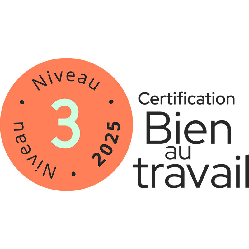 Pastille du niveau 3 de la certification Bien au Travail