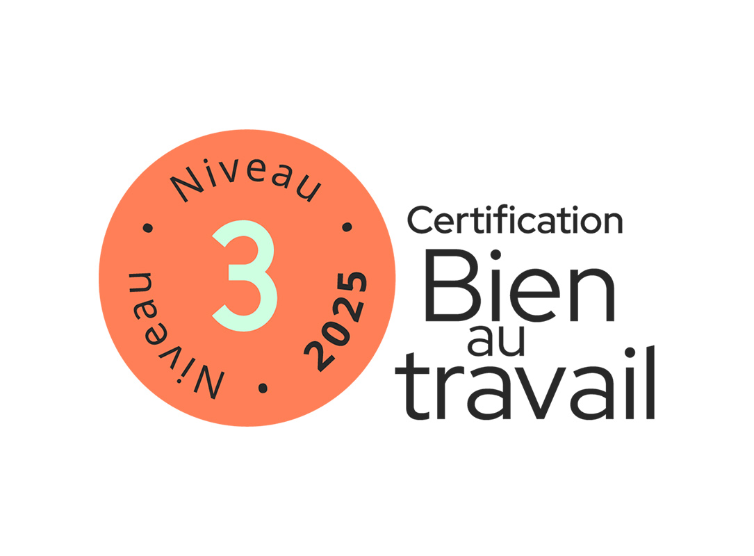 Pastille du niveau 3 de la certification Bien au Travail