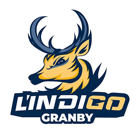 Logo avec une tête de cert indiquant : L'indigo Granby