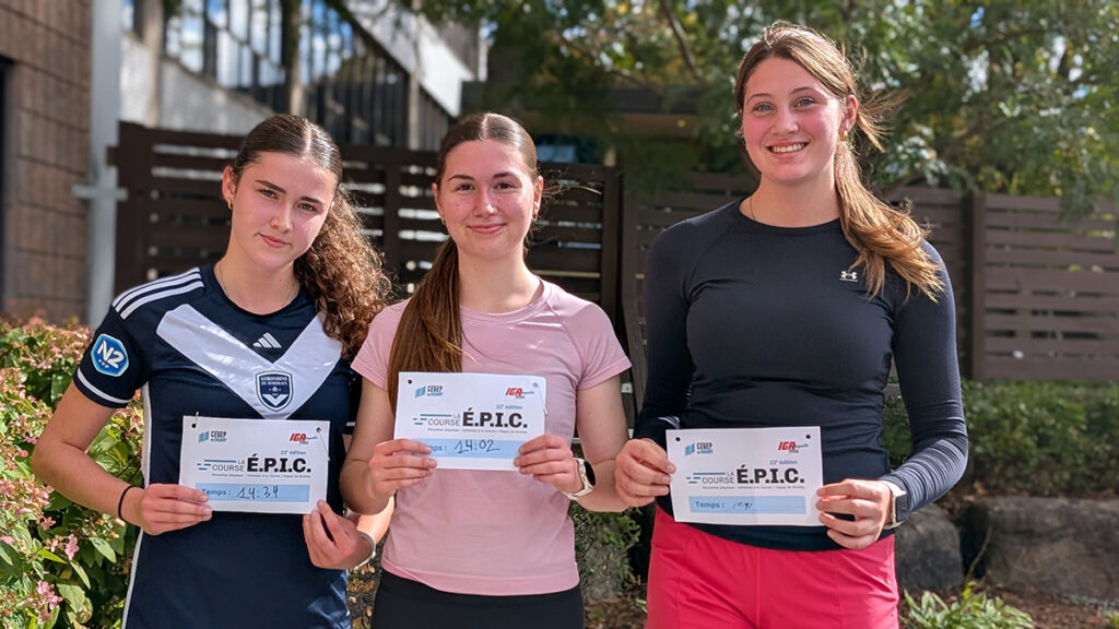 Podium féminin de la course É.P.I.C